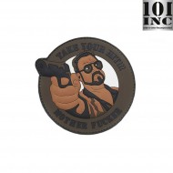 Patch 3d Pvc Take Your Hit Brown 101 Inc (inc-444180-3975)