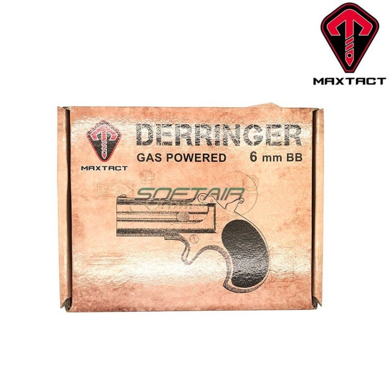 Gas Pistol Full Metal Derringer Double Barrel Gold Maxtact (mxt-211638) Gas Pistol Full Metal Derringer Double Barrel Gold Maxtact (mxt-211638)