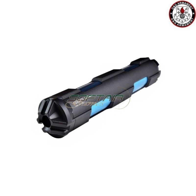 Silenziatore Goms Mk6 14mm Ccw Black/blue G&g (gg-01057) Silenziatore Goms Mk6 14mm Ccw Black/blue G&g (gg-01057)