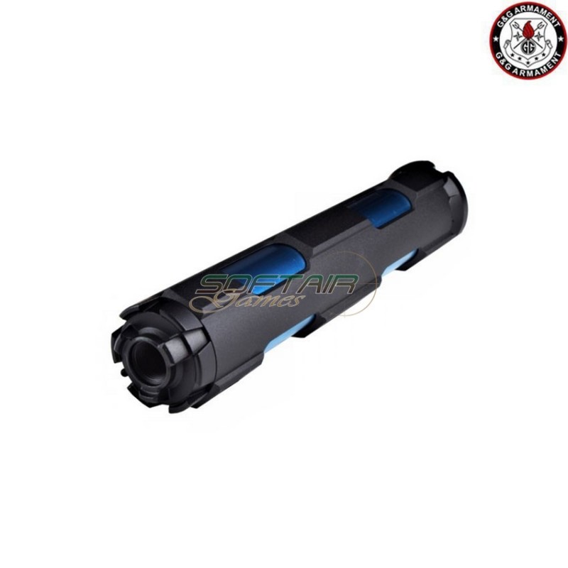 Silenziatore Goms Mk6 14mm Ccw Black/blue G&g (gg-01057) Silenziatore Goms Mk6 14mm Ccw Black/blue G&g (gg-01057)