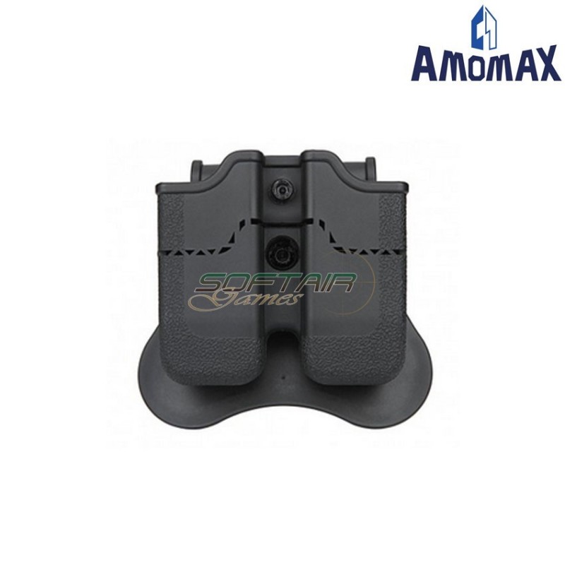 Double Pistol Magazine Pouch Taurus Black Amomax (am-150c79005)