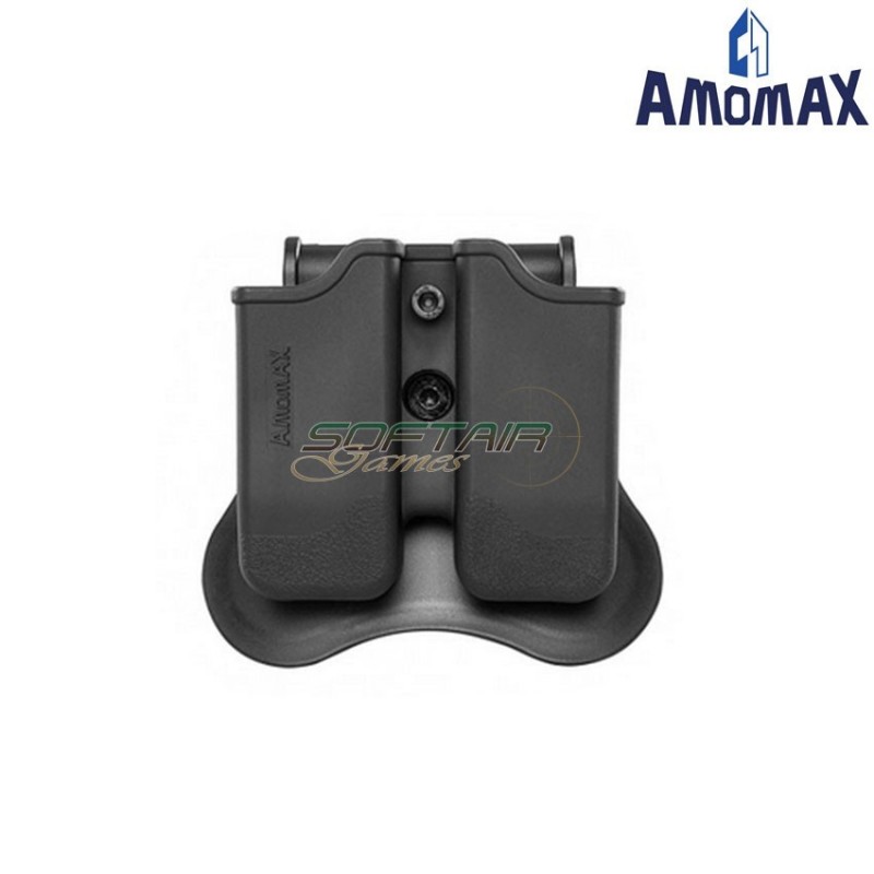 Double Pistol Magazine Pouch Beretta Black Amomax (am-150c79007)