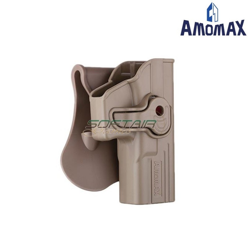 Fondina Rigida Flat Dark Earth Per Pistola Glock Amomax (am-27387)