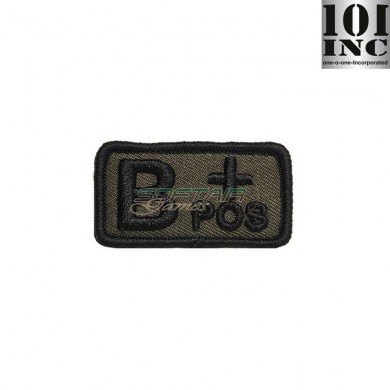 Embroidered Patch Blood Type B+ Green 101 Inc (inc-442318-3248-od)