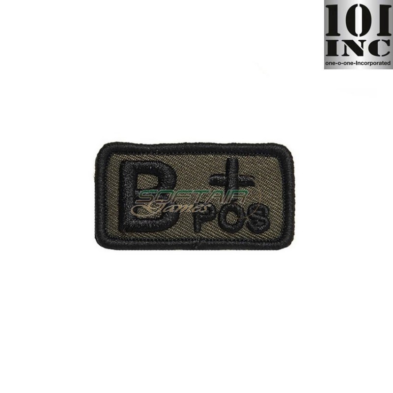 Patch Ricamata Gruppo Sanguigno B+ Green 101 Inc (inc-442318-3248-od)
