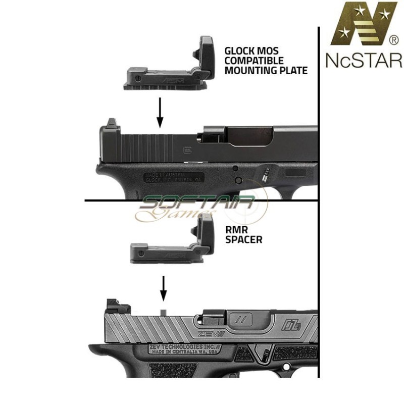 Flipdot M2 W/two Adapters Black Nc Star (ncs-vdflipglo)