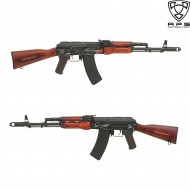 Electric Rifle Ebb Ak47 Vintage Full Metal & Real Wood Aps (aps-ask201a)