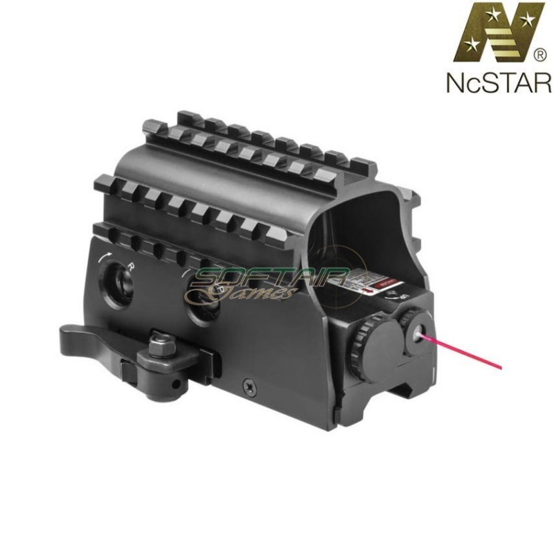 Tri-rail Armored Green Dot Con Laser Rosso & Qd Mount Nc Star (ncs-000176)