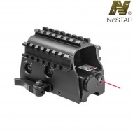 Tri-rail Armored Green Dot Con Laser Rosso & Qd Mount Nc Star (ncs-000176)
