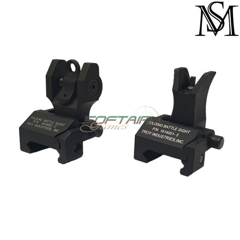 Set Sights Troy Industries Type Flip-up Black Milsim Series (ms-41-bk)