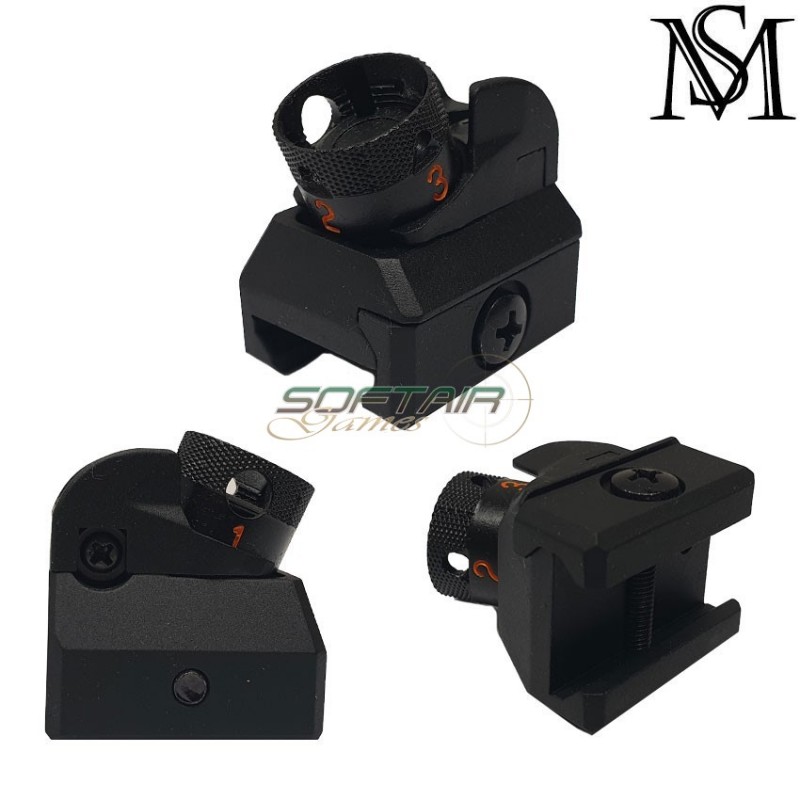 Tacca Di Mira Posteriore Black Hk416 Type Milsim Series (ms-44-bk)