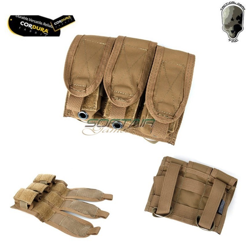 Triple Pouch 40mm Grenade 2017 Version Coyote Brown Tmc (tmc-2761-cb)
