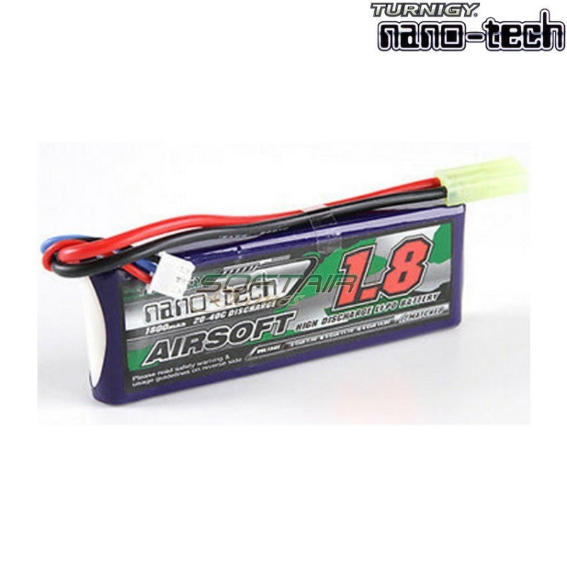Batteria Lipo Connettore Tamiya 1800mah 7.4v 20~40c Turnigy Nano-tech (17291)