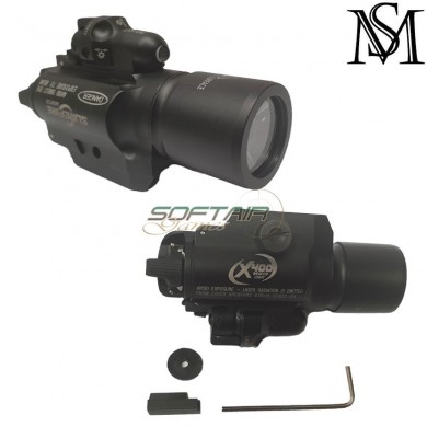 Torcia/laser X400 Led Tactical Black Milsim Series (ms-49-bk)