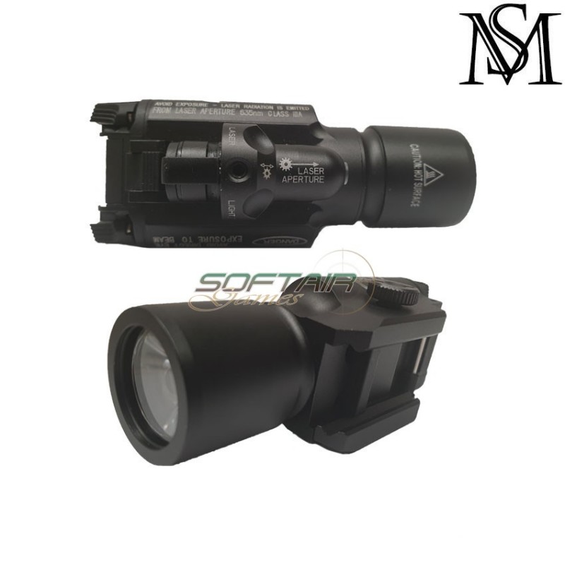 Torcia/laser X400 Led Tactical Black Milsim Series (ms-49-bk)