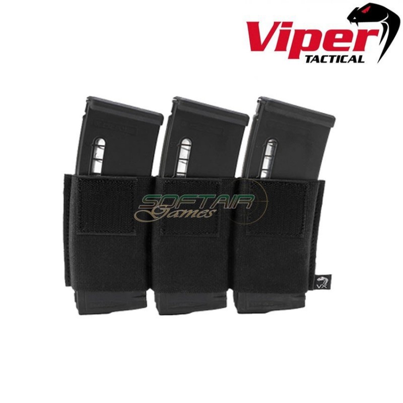 Vx Triple Rifle Mag Sleeve Black Viper Tactical (vit-vmslvxtrirblk)