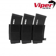 Vx Triple Rifle Mag Sleeve Black Viper Tactical (vit-vmslvxtrirblk)