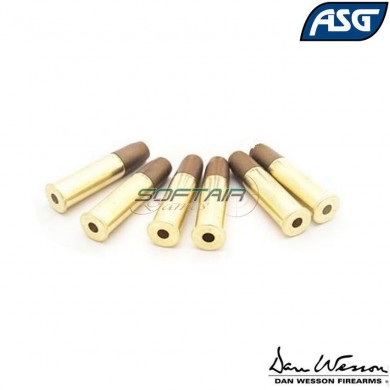Set 6 Cartridge Shell For Revolver Wg/dan Wesson Asg (asg-c6700dan)