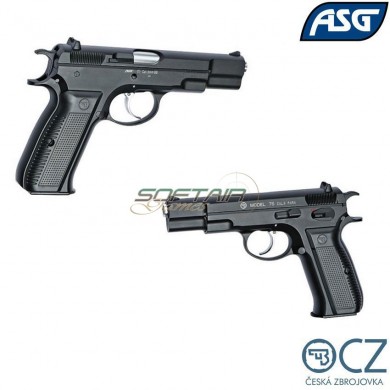 Gas Pistol Cz75 Black W/crome Barrel Asg (asg-17397)