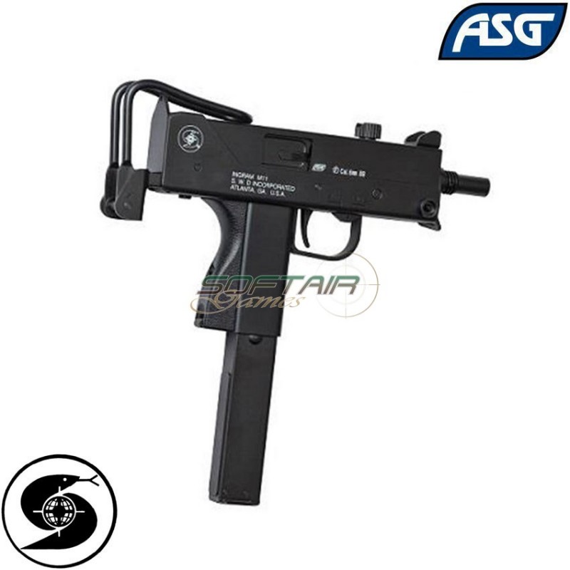 Gas Submachine Blowback Ingram M11 Cobray Black Asg (asg-16165) Gas Submachine Blowback Ingram M11 Cobray Black Asg (asg-16165)
