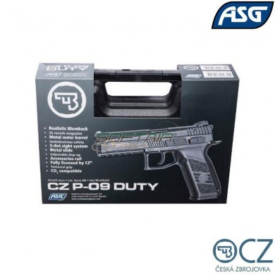Gas Pistol Cz P-09 Duty Black Scarrellante Asg (asg-17657)