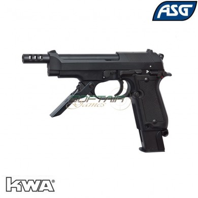 Gas Pistol M93r Ii Black Full Metal Kwa Asg (asg-19246)