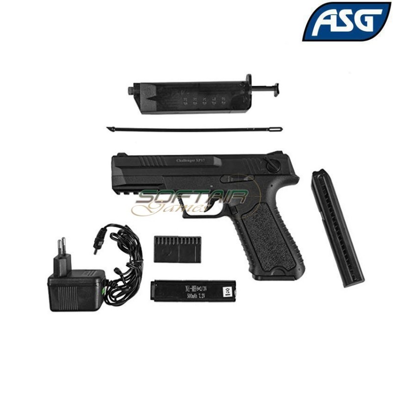 Electric Pistol Xp17 Challenger Black Asg (asg-19103) Electric Pistol Xp17 Challenger Black Asg (asg-19103)
