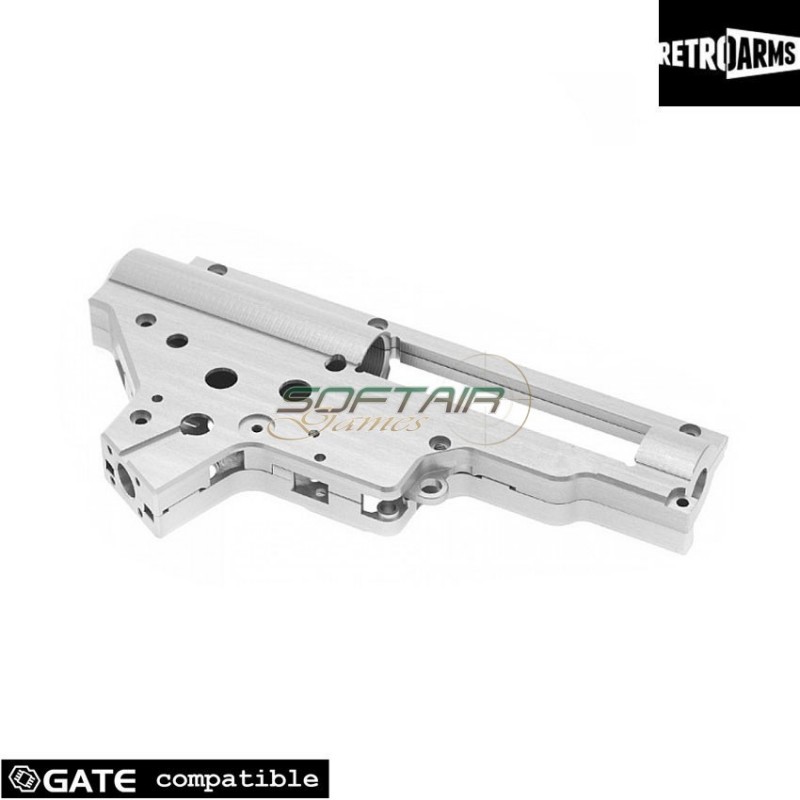 New Gearbox Shell Silver Cnc Qsc Sr25 9mm Retroarms (ra-7120) New Gearbox Shell Silver Cnc Qsc Sr25 9mm Retroarms (ra-7120)