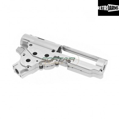 New Pacche Gearbox Silver Cnc Qsc Hk417 8mm Retroarms (ra-6686)