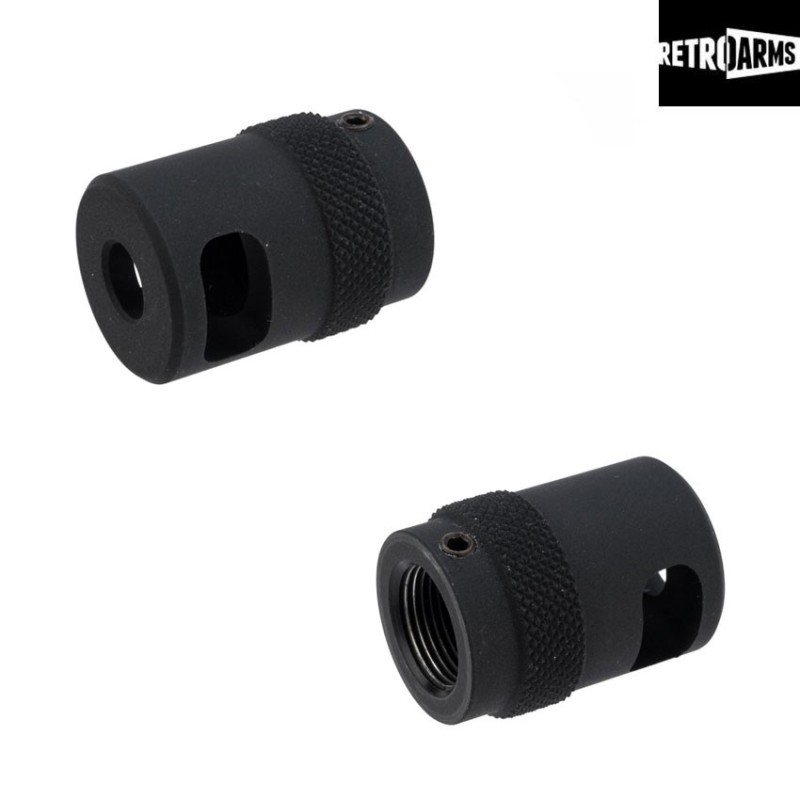 Flash hider cnc type b black 14mm positive retroarms (ra-7154) Flash hider cnc type b black 14mm positive retroarms (ra-7154)