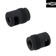 Spegnifiamma cnc type b muzzle break black 14mm positivo retroarms (ra-7154)