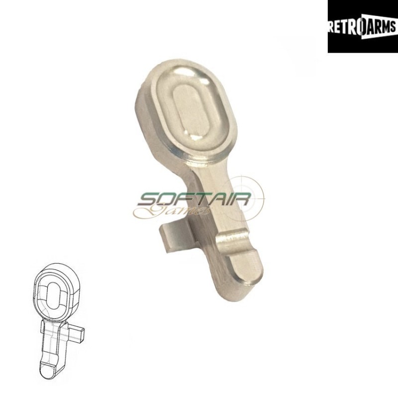 Bolt Catch Cnc M4 Silver Retroarms (ra-6605) Bolt Catch Cnc M4 Silver Retroarms (ra-6605)