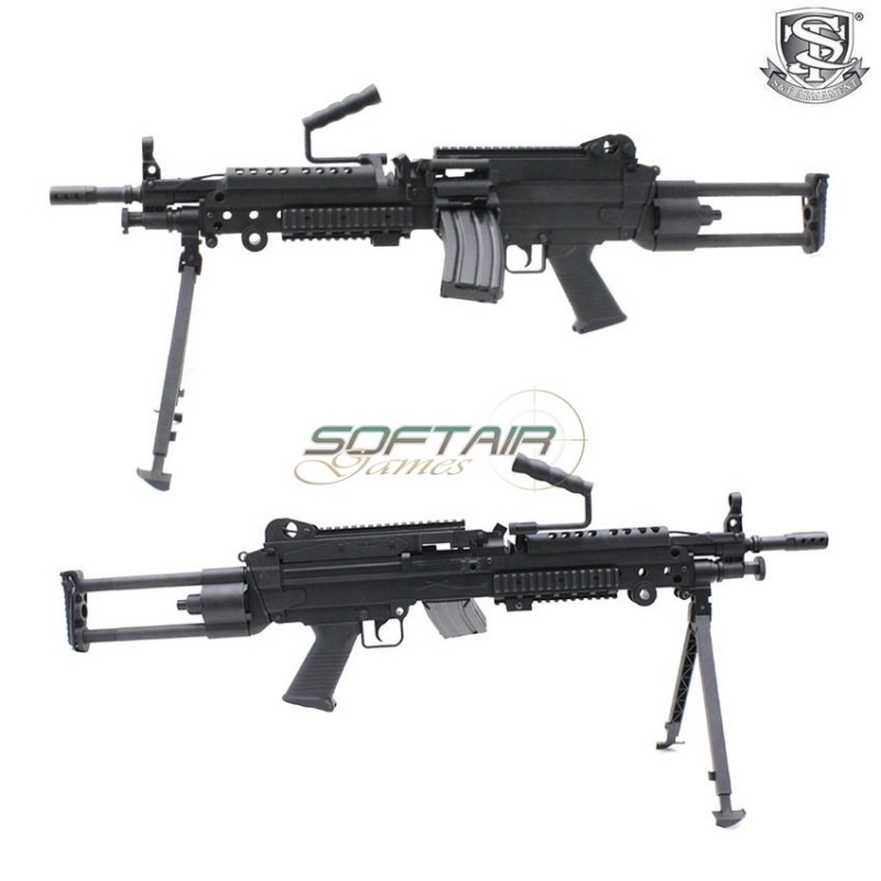 Mitragliatrice elettrica m249 para sportline black s&t (st-211922) Mitragliatrice elettrica m249 para sportline black s&t (st-211922)