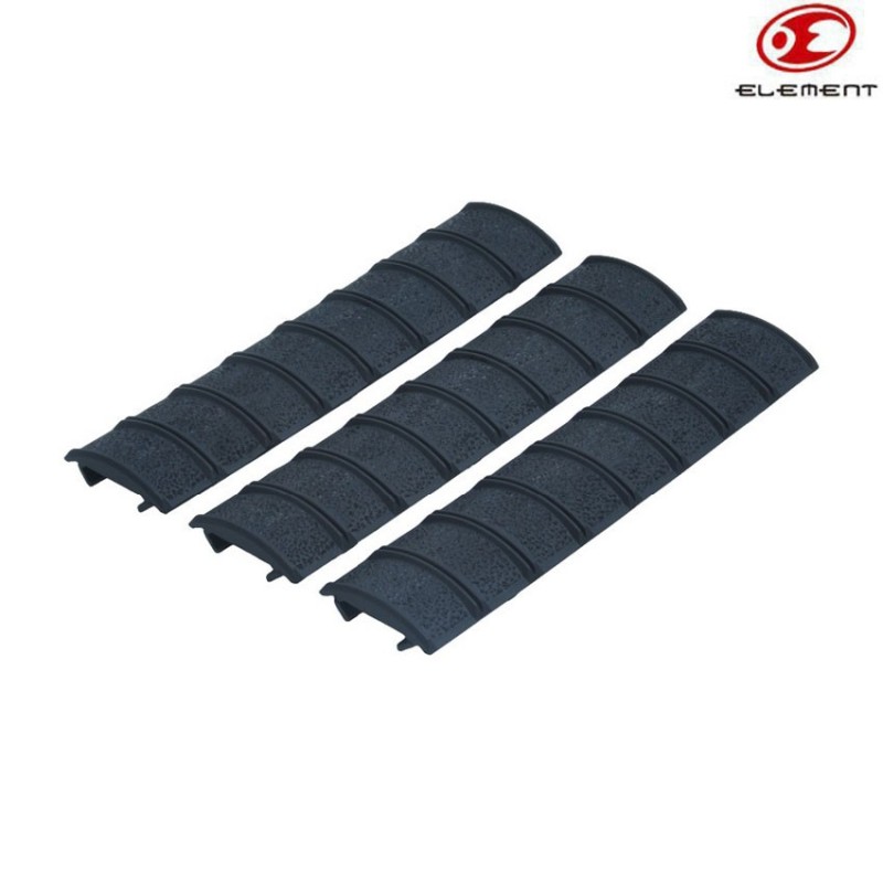 Set 3 checkered rail cover black element (el-ex320-bk)