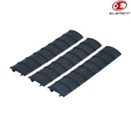 Set 3 checkered rail cover black element (el-ex320-bk)