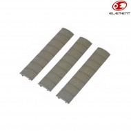 Set 3 checkered rail cover dark earth element (el-ex320-de) Set 3 checkered rail cover dark earth element (el-ex320-de)