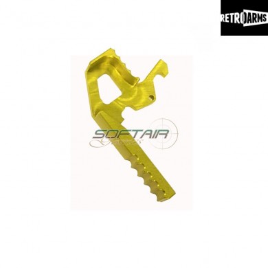 Charging Handle Latch Extension M4-a Yellow Cnc Retroarms (ra-6996)