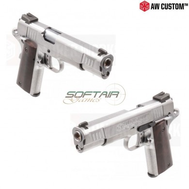 Gas gbb pistol 1911 iconic silver armorer works (aw-026388)