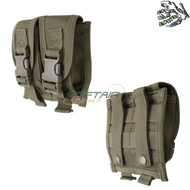 Double pouch for grenades olive drab frog industries® (fi-003570-od)