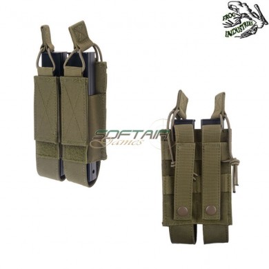Double fast mp5/mp7/mp9 magazines pouch olive drab frog industries® (fi-020784-od)