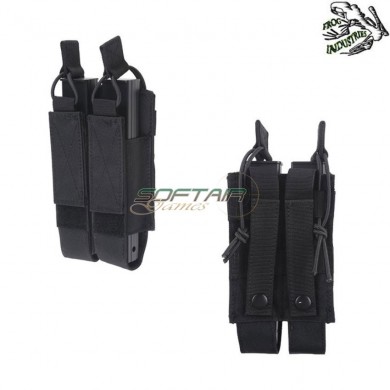 Double fast mp5/mp7/mp9 magazines pouch black frog industries® (fi-020783-bk)