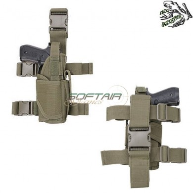Leg Universal Holster Olive Drab Tornado For Right Hand Frog Industries® (fi-000235-od)