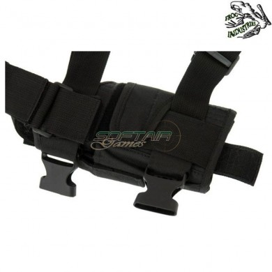 Leg Universal Holster Black Tornado For Right Hand Frog Industries® (fi-000227-bk)