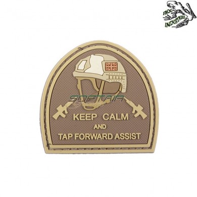 Patch 3d pvc keep calm and tap forvard assist coyote frog industries® (fi-006387-TAN)