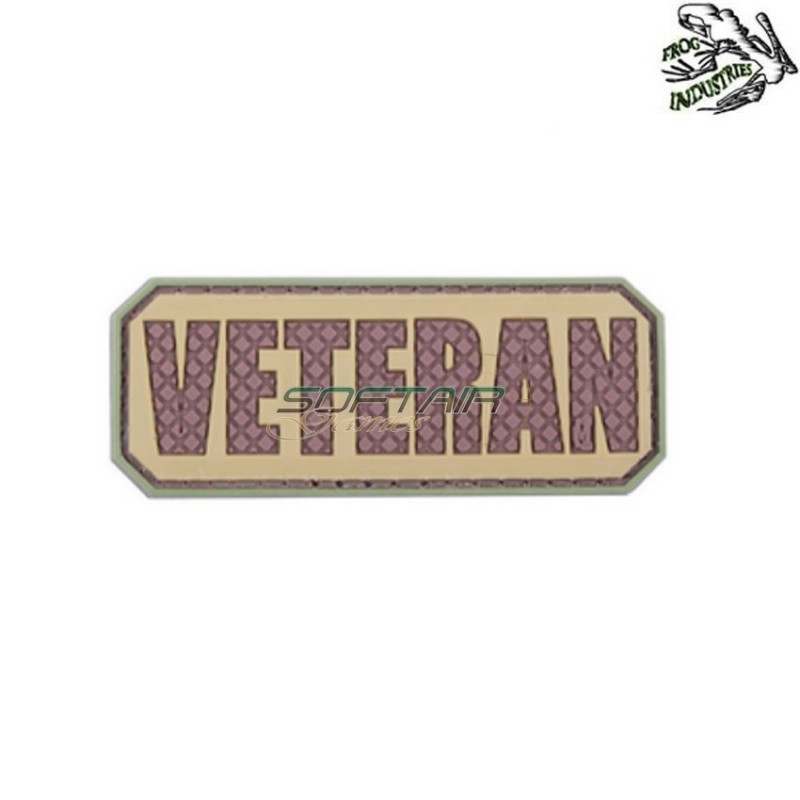 Patch 3d pvc veteran olive frog industries® (fi-006388-od)