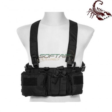 D3CRH Light fast chest rig I tactical vest black scorpion assault tactical® (sat-4415-bk)