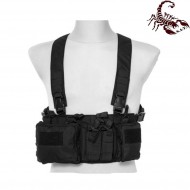 D3CRH Light fast chest rig I tactical vest black scorpion assault tactical® (sat-4415-bk)
