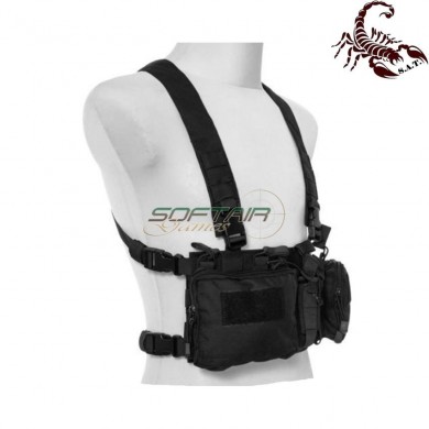 D3CRH Light fast chest rig I tactical vest black scorpion assault tactical® (sat-4415-bk)