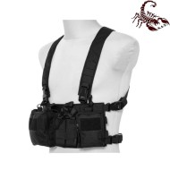 D3CRH Light fast chest rig I tactical vest black scorpion assault tactical® (sat-4415-bk)