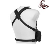 D3CRH Light fast chest rig I tactical vest black scorpion assault tactical® (sat-4415-bk)